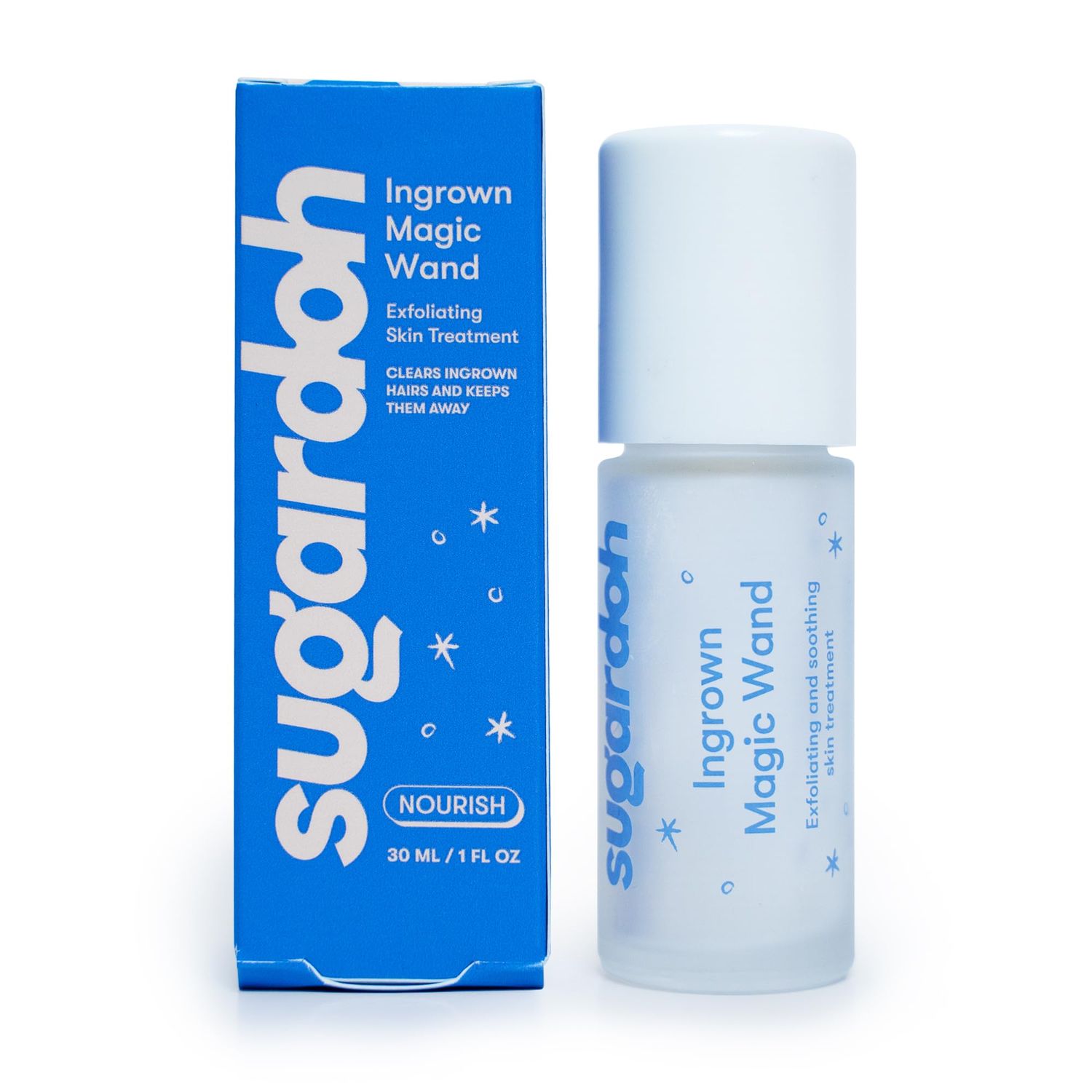 Sugardoh Ingrown Magic Wand - Ingrown Hair Treatment for After Wax Care - Triple-Acting Formula with Glycolic, Lactic &amp; Salicylic Acid to Prevent Hair Bumps, Razor Burn, Strawberry Skin &amp; Dark Spots