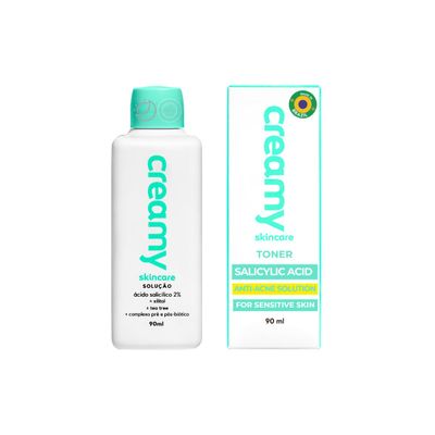 Creamy Salicylic Acid Toner Anti-Acne Solution for Clear Skin Effectively unclogs pores Microbiota-Balancing Complex Formulated for Sensitive Skin 3 Fl oz