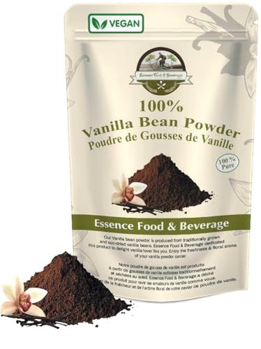 Raw Vanilla Bean Powder - 2.5Oz No Sugar, Perfect For Baking, Coffee, Purely Grounded &amp; Unsweetened
