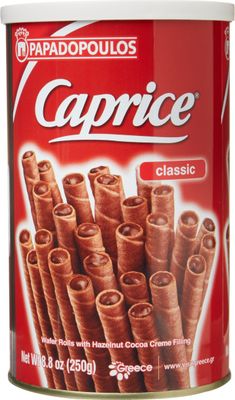 Papadopolous Caprice Classic Wafers rolls with Hazelnuts, 8.8oz