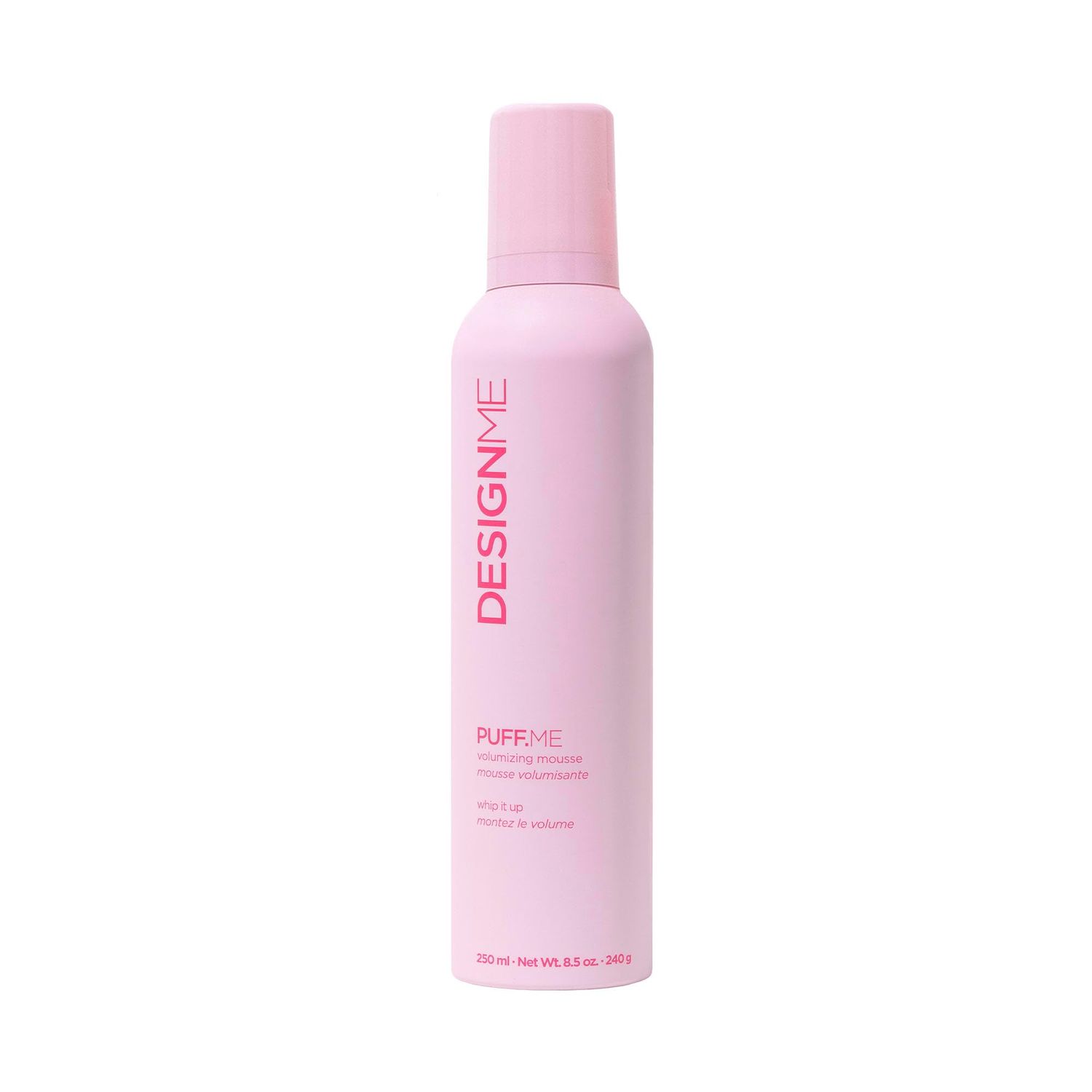 Design.Me PUFF.ME Hair Volumizing Mousse Lightweight &amp; Flexible Hold Hair Mousse for Curls, Waves, or Straight Hair Paraben &amp; Sulfate-Free Hair Volumizer for Fine Hair with Vitamin B5 &amp; E, 250mL