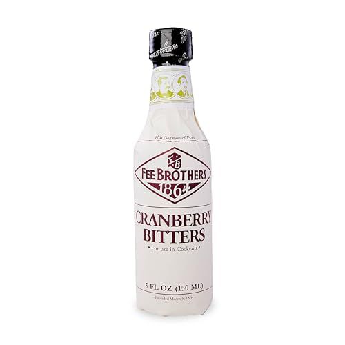 Fee Brothers Cranberry Cocktail Bitters - Aromatic Cocktail Mixer &amp; Concentrated Flavoring, Gluten Free, Vegan-Friendly, 5 fl oz