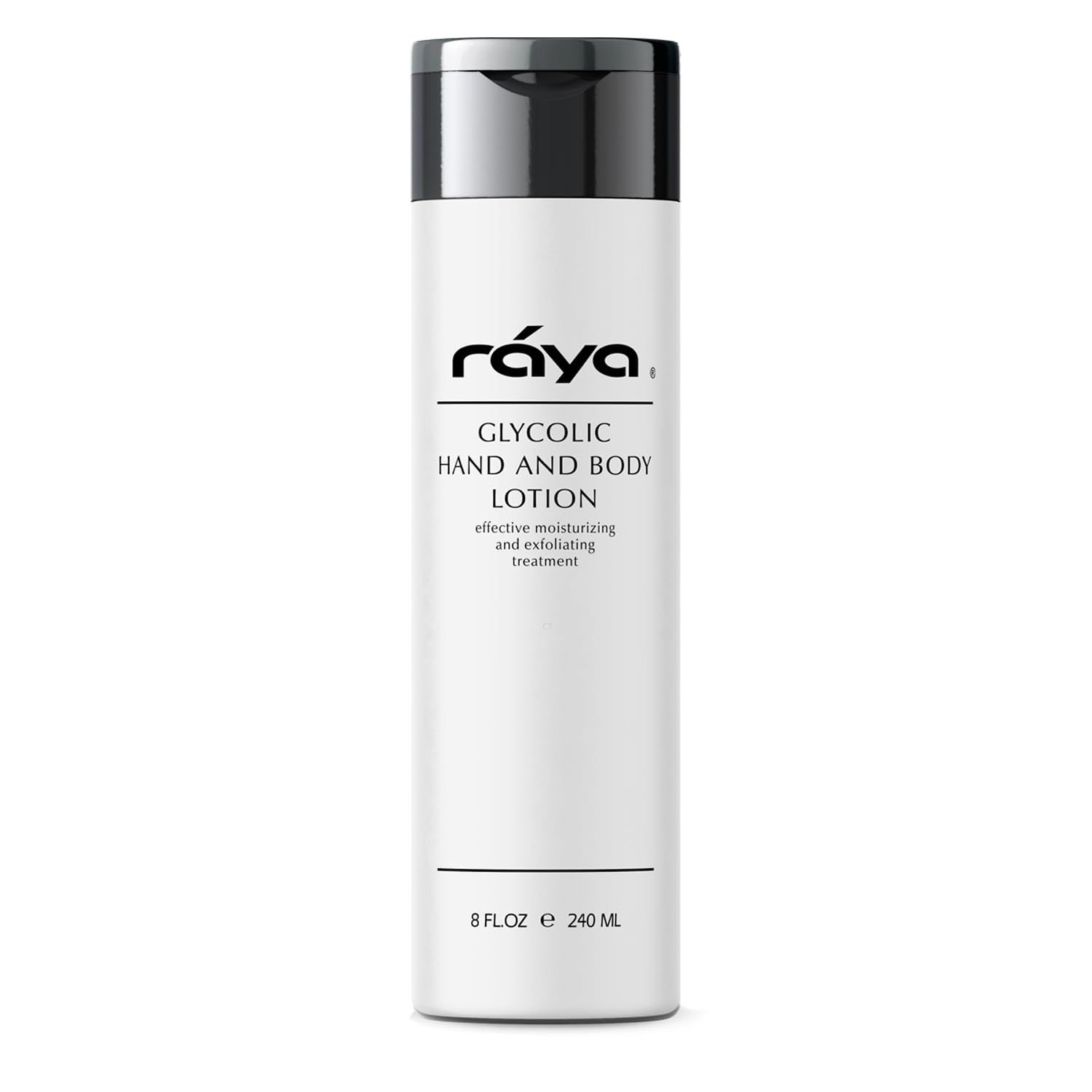 Raya Glycolic Hand and Body Lotion with AHA G-333 Soothing, Moisturizing, Exfoliating, and Conditioning Lotion for the Hands, Arms, Legs, and Body Made with Alpha Hydroxy Acids