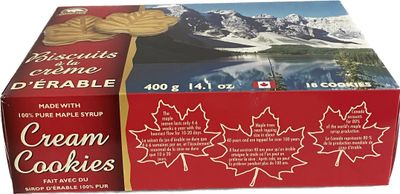 Canada True Premium Maple Cream Cookie with 100 Pure Maple Syrup - Product of Canada