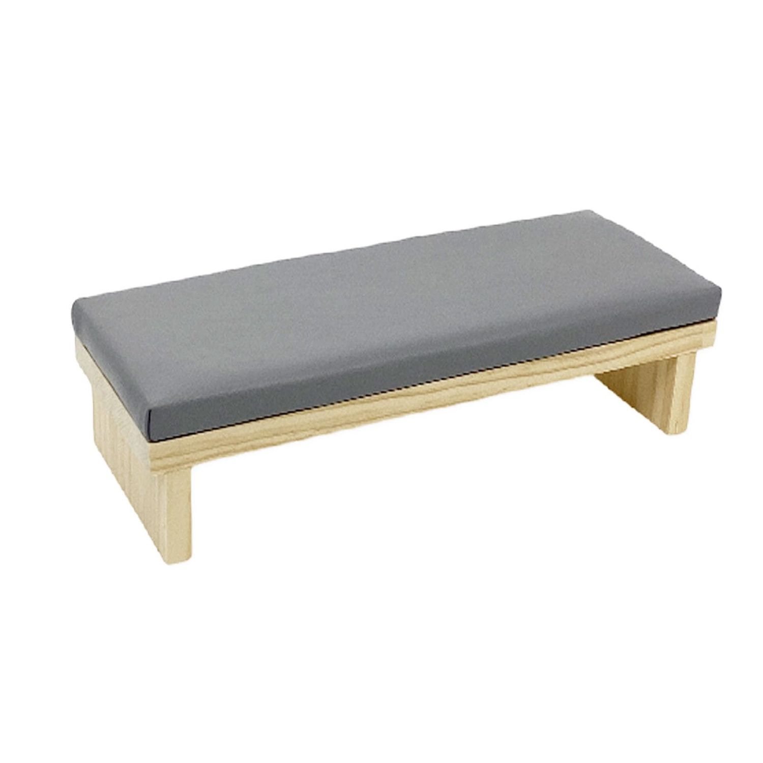 TANG SONG Rectangle Sponge Manicure Hand Rest Pillow Wooden Nail Stand Hand Holder Nail Table Manicure Armrest Cushion Grey-4.1x 11.8 LxW