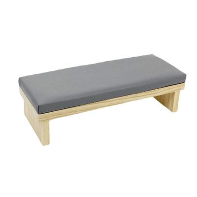 TANG SONG Rectangle Sponge Manicure Hand Rest Pillow Wooden Nail Stand Hand Holder Nail Table Manicure Armrest Cushion Grey-4.1x 11.8 LxW