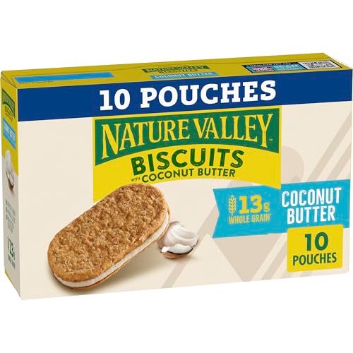 Nature Valley Biscuit Sandwiches, Coconut Butter, Snack Value Pack, 10 ct, 13.5 OZ