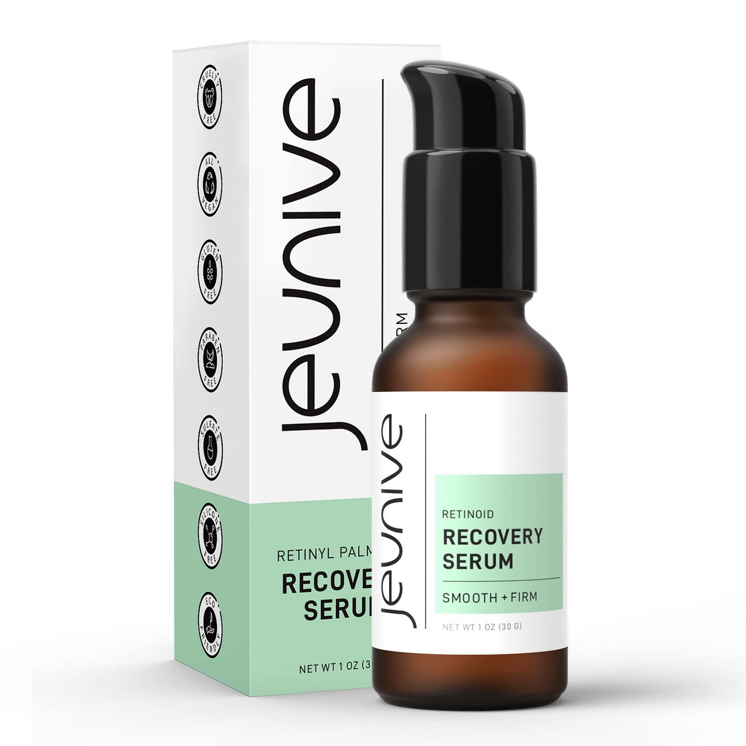 Jeunive Calming and Revitalizing Daily Retinol Recovery Serum Clear, Even and Firm with Retinol, Carrot Root, Chamomile and Vitamin A for a rejuvenated skin, 1 oz 28g