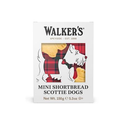 Walkers All-Butter Mini Scottie Dog Shaped Shortbread - 51-Count Carton - Authentic Shortbread Cookies from Scotland