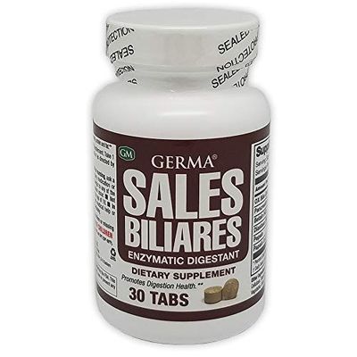 Germa Bile Salts Natural Dietary Supplement, for Liver Support Sales Biliares Suplemento Dietetico Natural, Ayuda Higado 30 Tabs