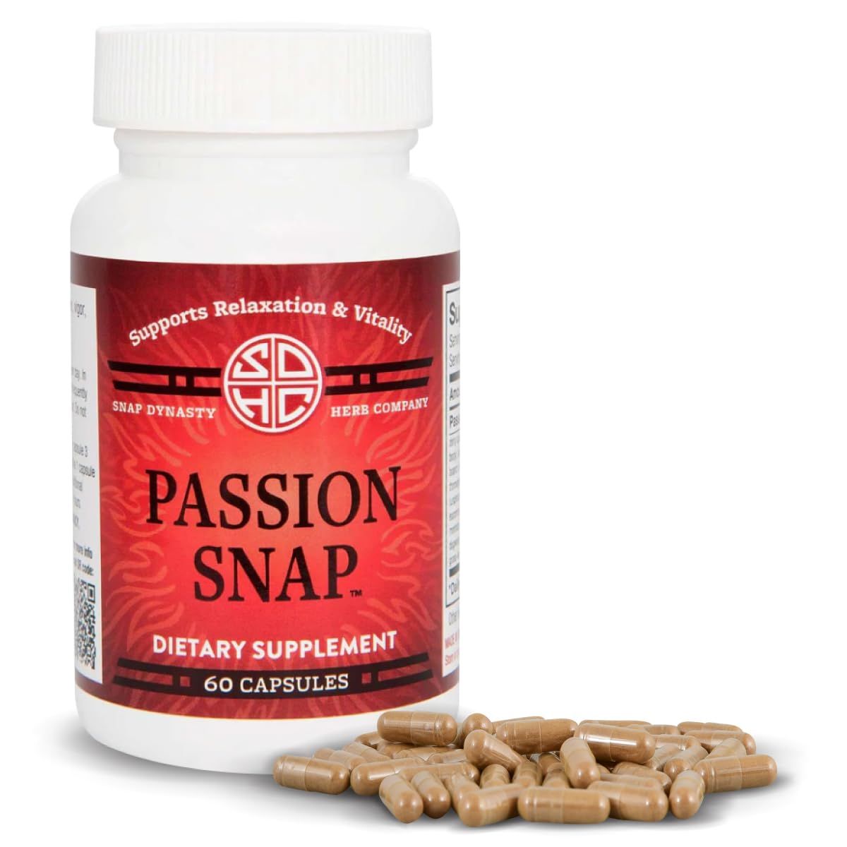 Snap Dynasty Passion Snap - 60ct Capsules, Pack of 1 - Plant Based Supplement, Support for Relaxation and Emotional &amp; Physical Vitality
