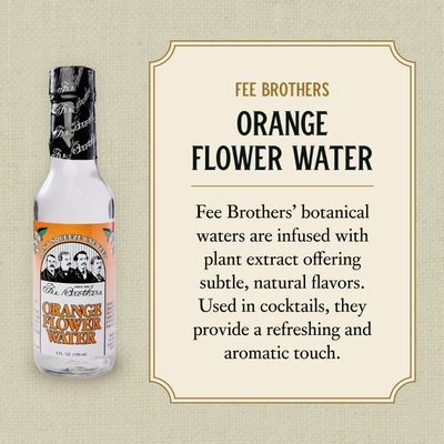 Fee Brothers Orange Flower Botanical Water - Cocktail Mixer, Aromatic Spirit and Floral Flavoring Extract, 5 fl oz