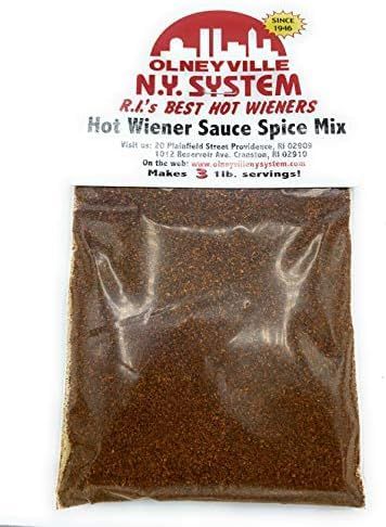 Olneyville N.Y. System Hot Wiener Sauce Spice Mix, packet makes 3 1 lb servings!