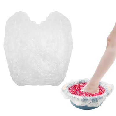 WOOPSOO Disposable Foot Tub Liner Disposable Clear Pedicure Spa Liners Plastic Pedicure Bowl Liners, Portable Thin Large for Foot Pedicure Spa Beauty Salon Hotel Home Use 10 Pcs