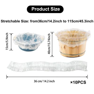 WOOPSOO Disposable Foot Tub Liner Disposable Clear Pedicure Spa Liners Plastic Pedicure Bowl Liners, Portable Thin Large for Foot Pedicure Spa Beauty Salon Hotel Home Use 10 Pcs