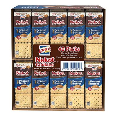 Lance Nekot Peanut Butter Cookies - 1.75 Ounce Pack of 40