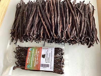 2oz Madagascar Organic Vanilla Beans Extract Exclusive Grade B. Certified USDA Organic Weight - 2 Ounces 18 Lb by FITNCLEAN VANILLA Bulk Dry Whole NON-GMO Pods