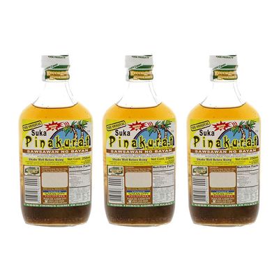 Suka Pinakurat the Original Flavor Extra Hot Pack of Three Bottle 250 Ml Per Bottle
