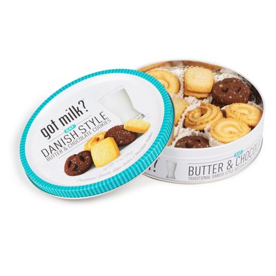 got milk? Classic Style Cookies, Chocolate & Butter Cookies, 12-Oz. Cookie Tin, Traditional Style Danish Butter and Chocolate Cookies for Dessert or Snack, Gift Tin, Retail Pack