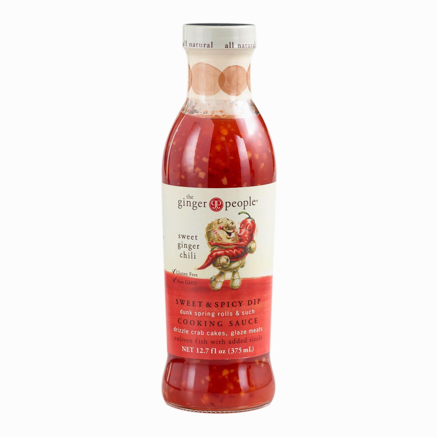 Ginger Sweet Chili Sauce - Sweet and Spicy Dip Cooking Sauce Organic and Brings Natural Taste of Ginger, Chili, and Red Pepper Full of Life and Good Health 12.7 oz