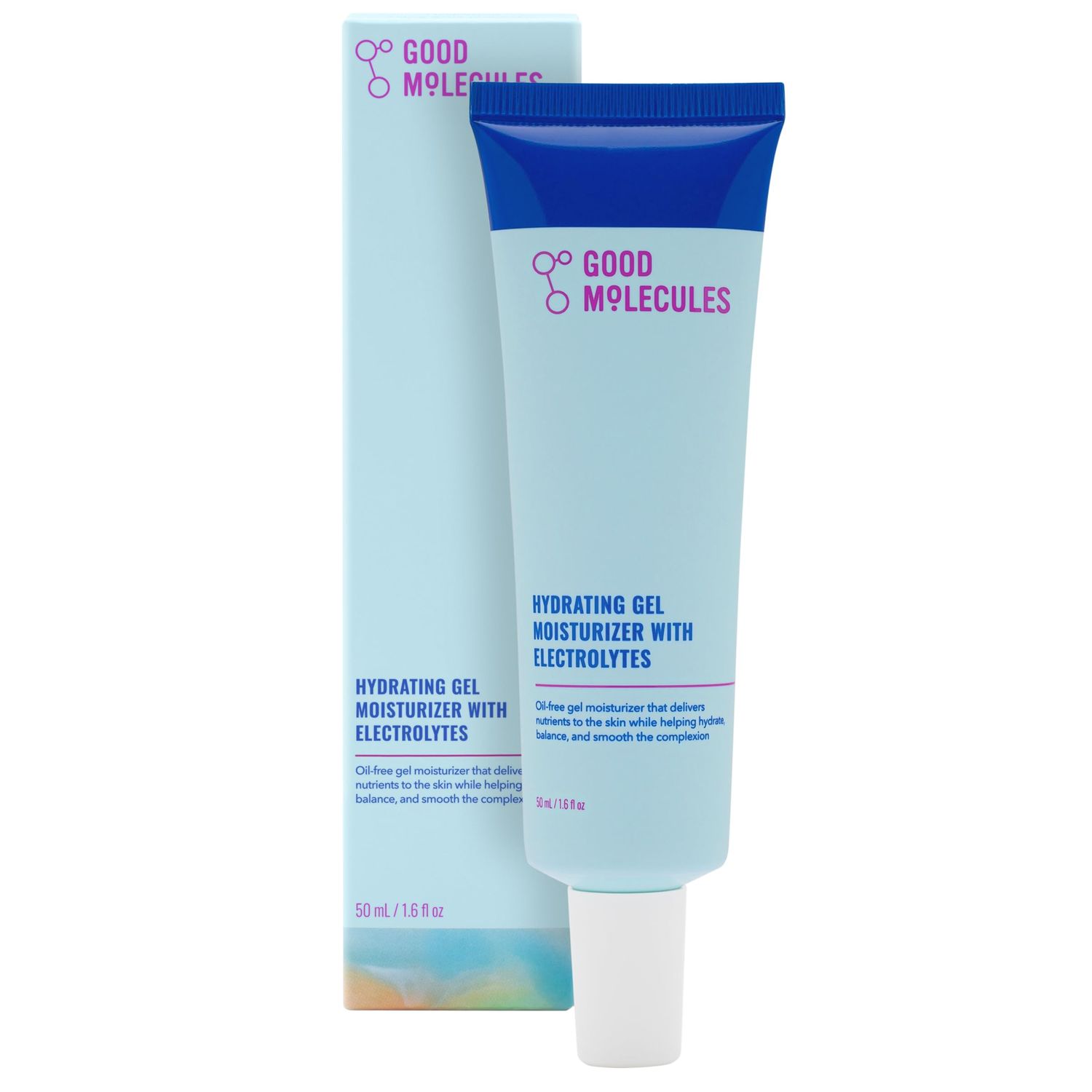 Good Molecules Hydrating Gel Moisturizer 50ml1.6oz - Oil-Free Moisturizer with Electrolytes to Hydrate, Balance, and Smooth Skin - Skin Care For Face