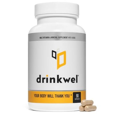 drinkwel for Liver Support &amp; Detox Multivitamin, 90 Count Pack of 1