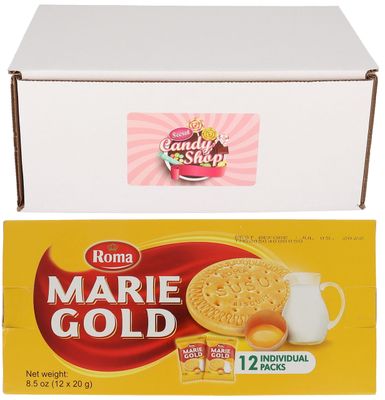 Roma Marie Gold Cookie Biscuits 12 Individual Packs, total of 36 Biscuits