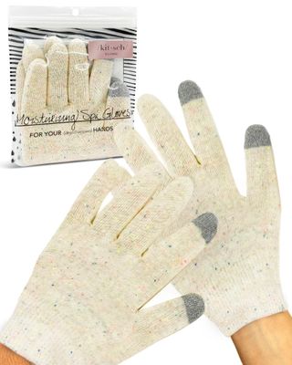 Kitsch Moisturizing Gloves Overnight for Dry Hands Treatment, for Women &amp; Men Soft Hydrating &amp; Infused Gel Spa Gloves for Kids, One Size Fits Most, Washable &amp; Reusable Pair