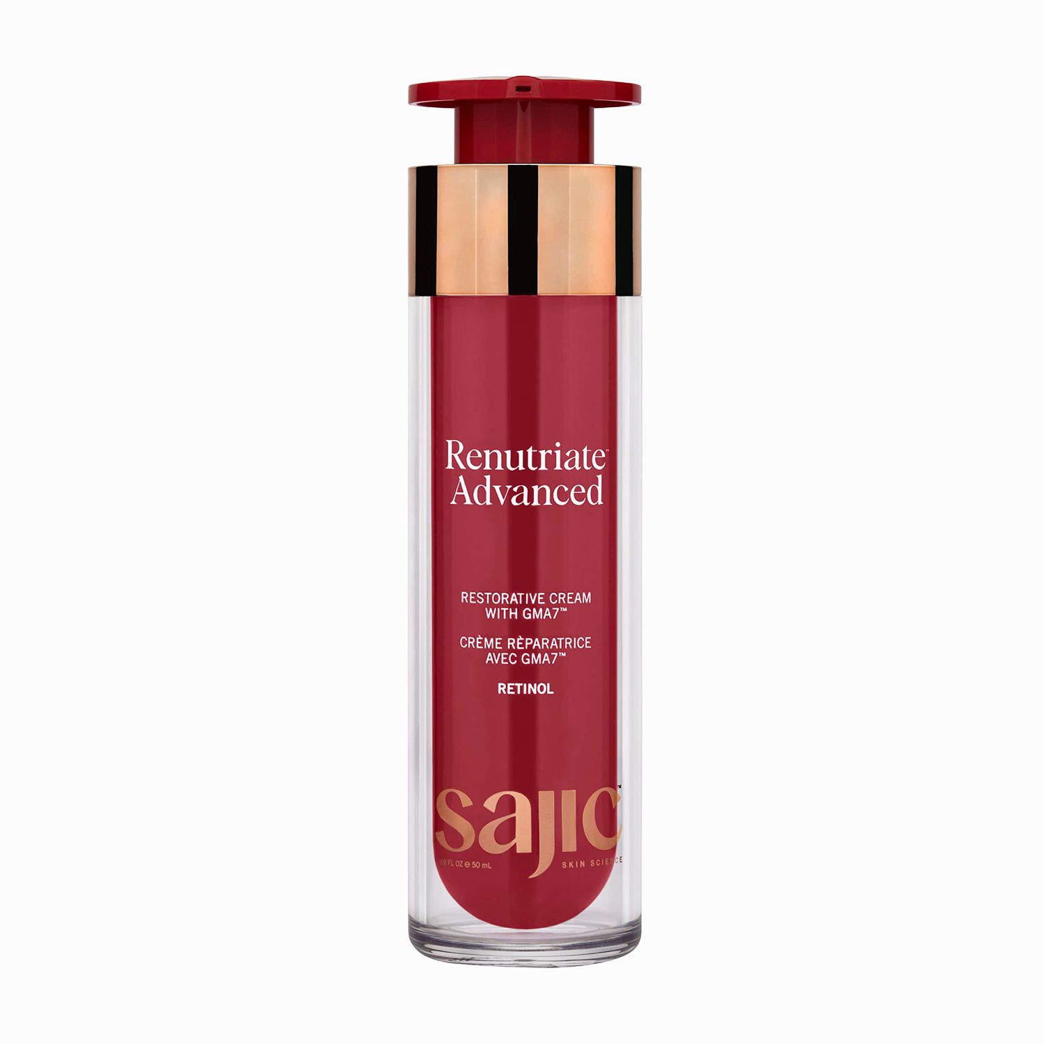 SAJIC Renutriate Advance Retinol Face Cream - Anti Aging Face Moisturizer for Smoother, Brighter and Plump Skin - Made in the USA Retinol and Collagen Face Cream For Wrinkle Repair