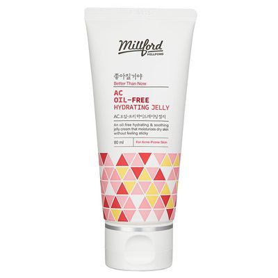 Millford AC Oil-Free Hydrating Jelly 2.7Oz, 80ml, Oil Free Facial Moisturizer for Acne-Prone Skin, Niacinamide 2, Unscented, Mild, Soothing Cream, Non Greasy Moisturizer, Korean Skincare