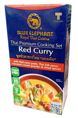 Blue Elephant brand Royal Thai Cuisine RED CURRY Cooking Set Wt. 95 g. BENJAWAN shop