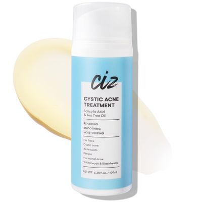 Acne Treatment for Face: Cystic Acne Spot Control Cream with Salicylic Acid &amp; Tea Tree Oil for Blemishes - Gentle Hormonal &amp; Pimple Treatment for Teens &amp; Adults - 120 Day Supply &amp; 3.38oz