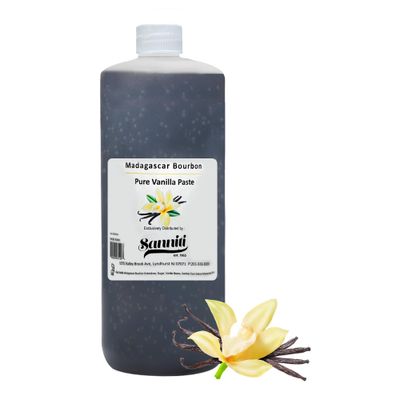 Sanniti Madagascar Pure Vanilla Bean Paste, 32 oz 1 Quart