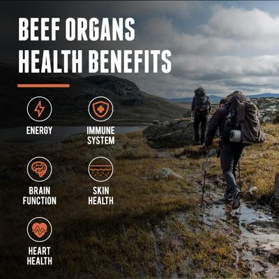 New Zealand 100 Grass Fed Beef Organs - 200 Count, 3,000mg Serving Liver, Heart, Kidney, Pancreas, Spleen Supplement. Organ Meat Complex sourced from New Zealand