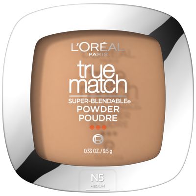 L&#39;Oreal Paris True Match Super-Blendable Oil Free Powder Foundation, N5 Medium, 0.33 oz, Packaging May Vary