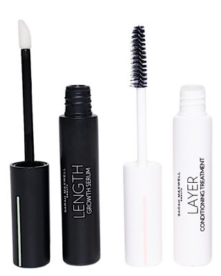 Sarah Maxwell Beauty DUO: Lash Growth &amp; Brow Enhancer with Natural Extracts - LENGTH Serum for Longer, Thicker Appearance &amp; LAYER Keratin Treatment for Strengthening and Conditioning