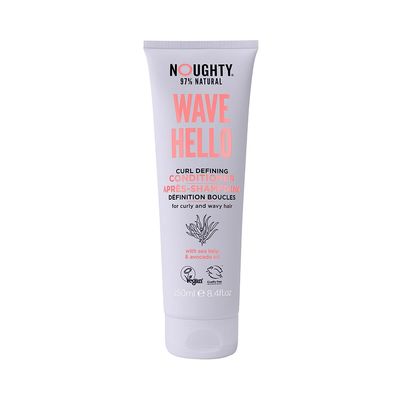 Noughty 97 Natural Wave Hello Curl Defining Conditioner, to Condition, Soften and Define Curls with Sea Kelp Extract and Avocado Oil, Sulphate Free Vegan Haircare 250ml