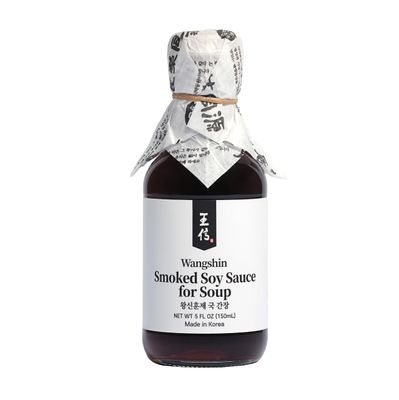 Wangshin Premium Smoked Soy Sauce for Soup 5fl oz - Authentic Korean Soy Sauce with Rich Umami Flavor. Perfect for Adding Depth to Soups, Stews &amp; Broths