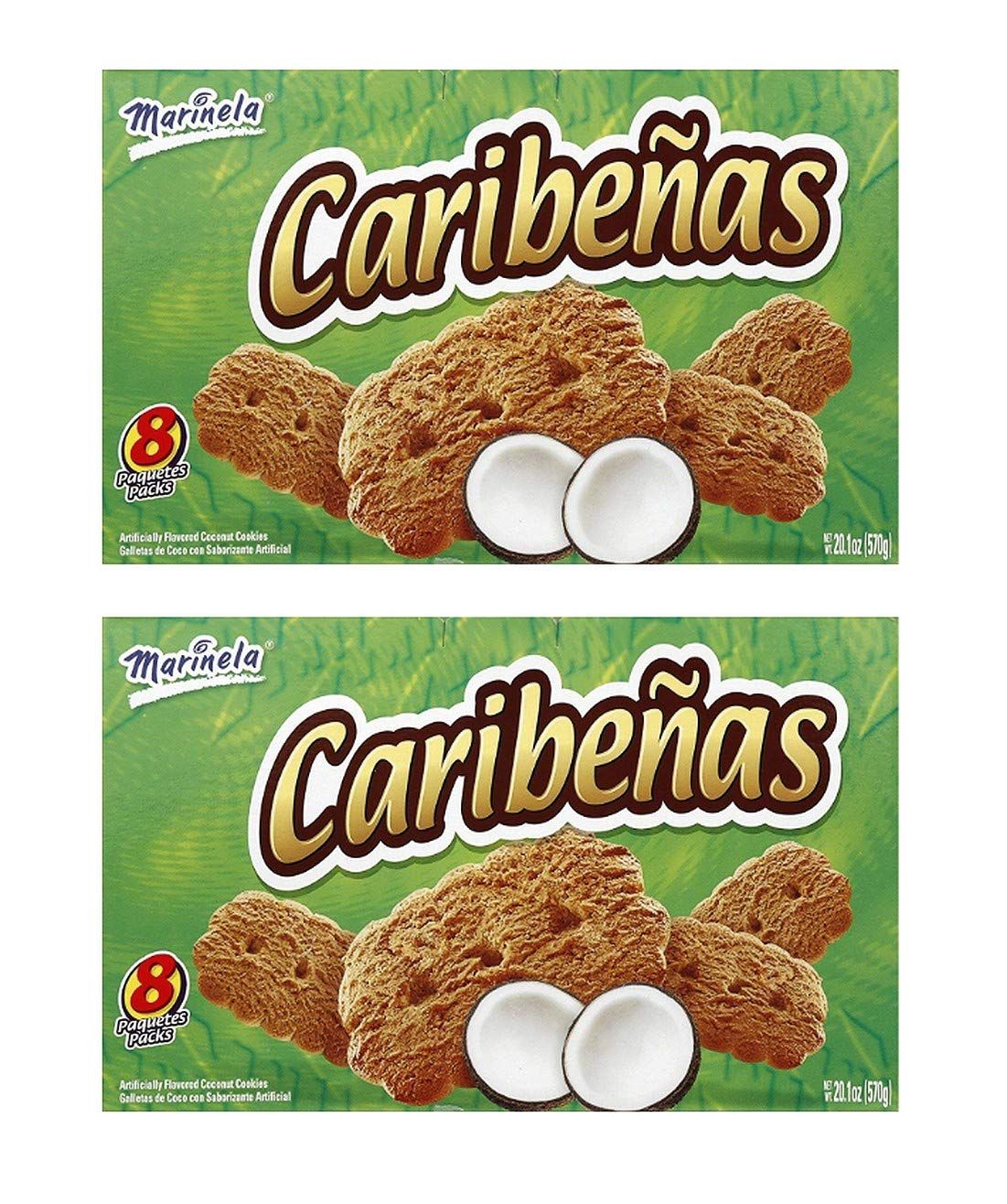 Marinela Caribenas Coconut Cookies 20.1 Oz 2-pack