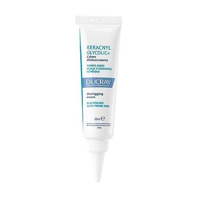 Ducray Keracnyl Glycolic Unclogging Cream 30ml Unclogging cream against black heads and acne prone skins.