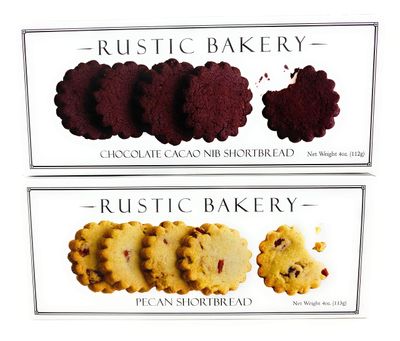 generic Rustic Bakery Cookies Bread - Pecan Shortbread Cookies &amp; Chocolate Cacao Nib Bread - Low Sodium Thin Cookie Variety Bundle - 4oz- 2Pk