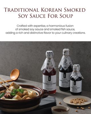 Wangshin Premium Smoked Soy Sauce for Soup 5fl oz - Authentic Korean Soy Sauce with Rich Umami Flavor. Perfect for Adding Depth to Soups, Stews &amp; Broths