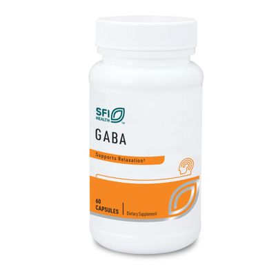 Klaire Labs GABA - 420 Milligrams Gamma-Aminobutyric Acid, Neurotransmitter to Support Calm &amp; Mood 60 Capsules