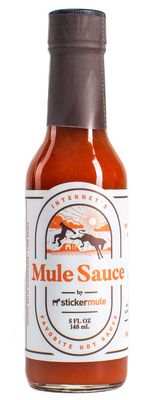 Mule Sauce - Hot sauce with Habanero, Yellow scotch bonnet and Bhut jolokia. 5 oz, 1