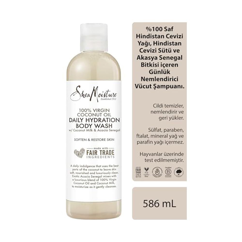 SheaMoisture Virgin Coconut Oil Body Wash, 19.8 FL Oz