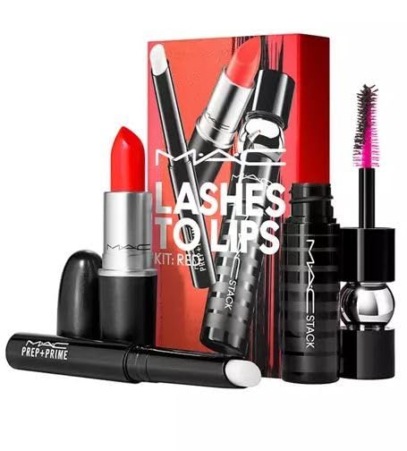 M.A.C Lashes To Lips Kit: Red - Lipstick Lady Danger, Mascara Black Stack &amp; Primer