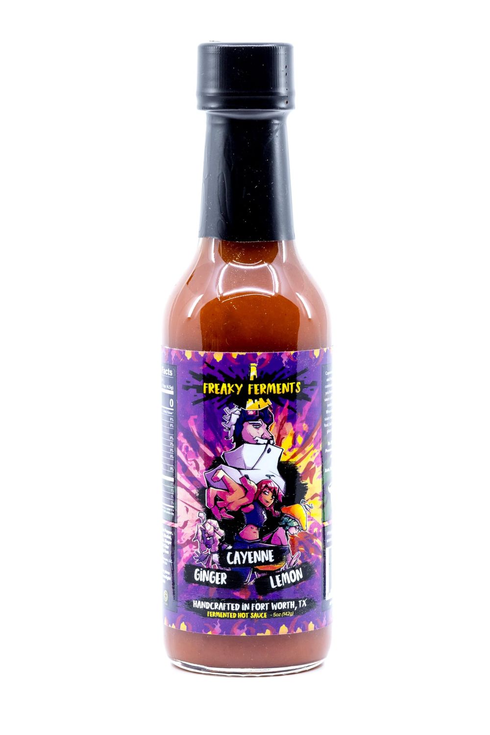 Freaky Ferments Hot Sauce Ginger Cayenne Lemon
