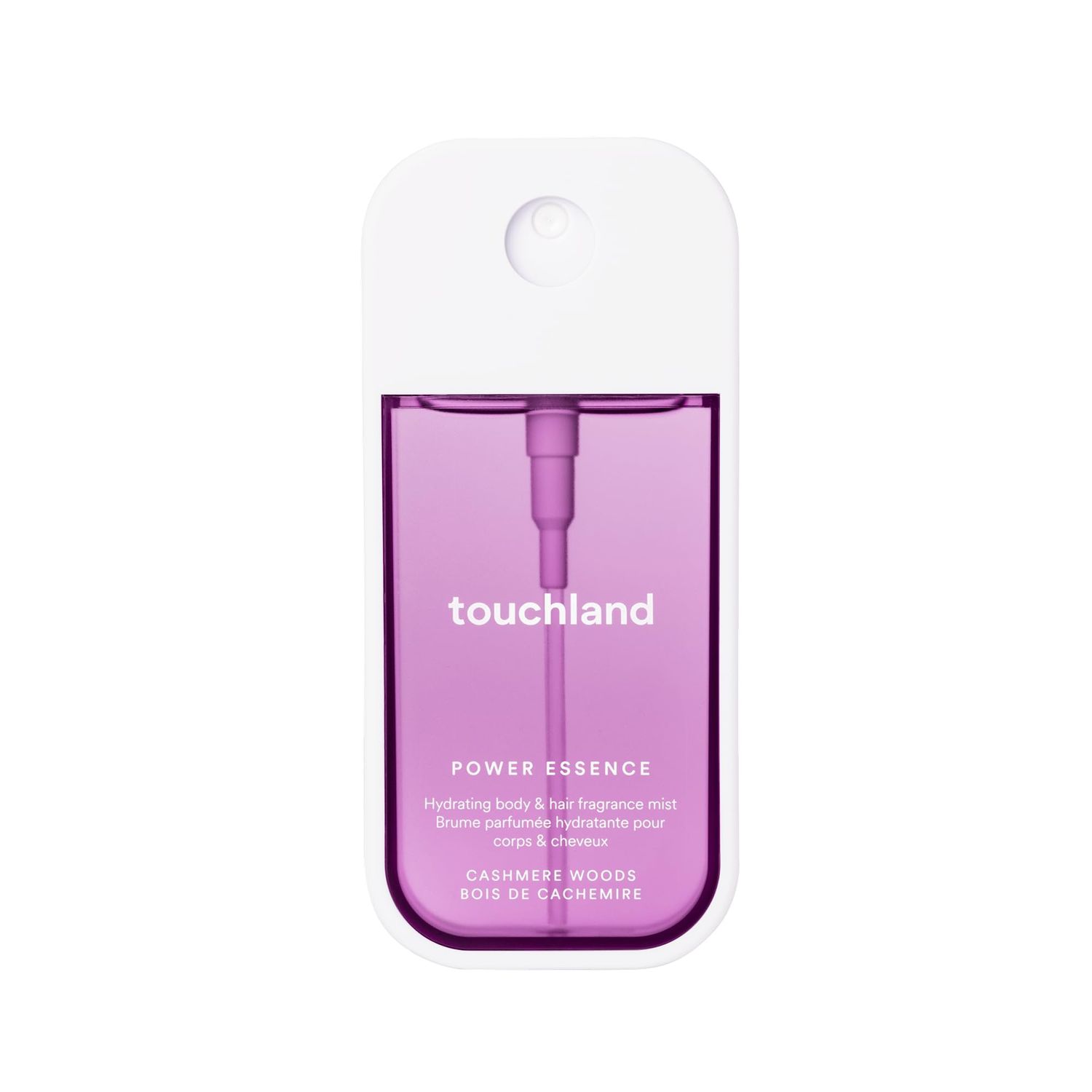 Touchland Power Essence Hydrating Body &amp; Hair Fragrance, Cashmere Woods, 2 FL. OZ. Travel Size Body Mist