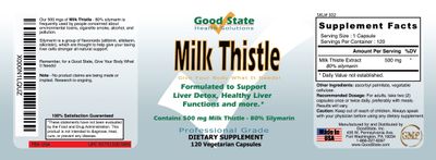 Good State - Milk Thistle Extract - 500 mg 80 silymarin 120 veggie capsules