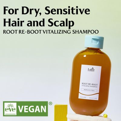 La'dor Root Re-boot Refreshing Hair Loss Relief Shampoo Vitalizing wPropolis & Citron, Salicylic Acid, Niacinamide - Deep Cleansing, Cooling Sensation for Dry Scalp Korean Haircare 10oz